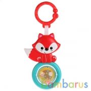 Погремушка со съемным кольцом ТМ Умка "Лисичка"  в пак. на карт. (русс. уп.) в кор.144шт | фото №0