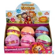 Шарик пласт с блестк.MultiArt Сказочный Патруль 12гр/шар 9,5см, пара глаз в дисплее уп-6шт в кор.8уп | фото №0