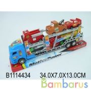 Трейлер инерц. с 5-ю машинками, в ассорт. в пласт. 34*7*13см в кор.2*42шт | фото №0