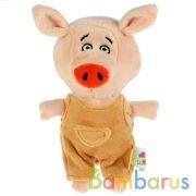 Игрушка мягкая Оранжевая корова поросенок коля, 15 см, без чипа, в пак. Мульти-пульти в кор.24шт | фото №0