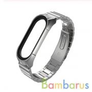 Сменный браслет Xiaomi Mi Band 5 Flat Metal (Серебряный) | фото №0