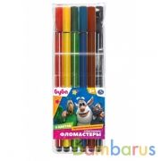 Фломастеры БУБА 6цв, трёхгран, пвх+карт, буба Умка в кор.4*24шт | фото №0