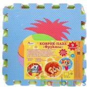 Коврик сборный ЭКРАН любимые герои фрукты 9 сегментов, каждый 30*30см ИГРАЕМ ВМЕСТЕ в кор.12шт | фото №0