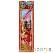 ЛУК "ИГРАЕМ ВМЕСТЕ" "ТРИ БОГАТЫРЯ" СО СТРЕЛАМИ НА ПРИСОСКАХ НА КАРТ. (РУСС. УП) 68*20СМ в кор.2*24шт | фото №0