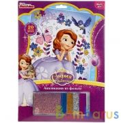 НАБОР Д/ТВОРЧЕСТВА "MULTIART" АППЛИКАЦИЯ ИЗ ФОЛЬГИ, СОФИЯ ПРЕКРАСНАЯ DISNEY В РУСС. КОР в кор.4*24шт | фото №0