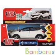 Машина металл RENAULT Kaptur бело-черный 12см, открыв. двери, инерц. в кор. Технопарк в кор.2*24шт | фото №0