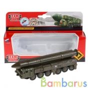 МОДЕЛЬ РСЗО ТОПОЛЬ "ТЕХНОПАРК" МЕТАЛЛ. ИНЕРЦ. С РАКЕТОЙ, ОТКРЫВ. ДВЕРИ В РУСС КОР. 15СМ в кор.2*36шт | фото №0