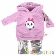 Одежда для кукол и пупсов 40-42 см МАЛЫШАРИКИ костюм с принтом панда, пакет КАРАПУЗ в кор.100шт | фото №0