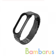 Сменный браслет Xiaomi Mi Band 5 Flat Metal (Черный) | фото №0