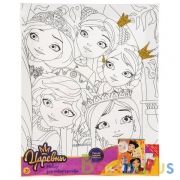 Набор д/тв-ва Царевны холст д/росписи,20*25см,с глиттером и шарик. плас-ном МУЛЬТИ АРТ в кор.48шт | фото №0