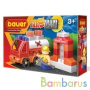 КОНСТРУКТОР БАУЕР "FIREMAN" НАБОР ПОЖАРНАЯ МАШИНА С ЦИСТЕРНОЙ в кор.10шт | фото №0