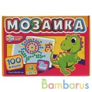 Дракон. Мозаика пластиковая. 100 фишек. 4 цвета. Поле 280х200мм. в кор. Умные игры в кор.16шт | фото №0