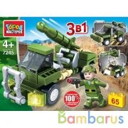 Конструктор машина с ракетой 3в1, 72 дет. Город мастеров в кор.80шт | фото №0