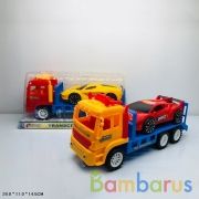 Трейлер инерц. с машинкой, цвет в ассорт. 3688 в пласт. в кор.2*36шт | фото №0