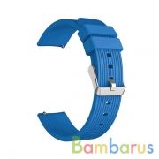 Сменный браслет 20мм (Amazfit GTR 42mm, Bip, Haylou LS01, LS02) ребристый (Синий) | фото №0