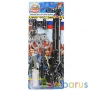 Набор оружия полиции (автомат+наручники+бинокль+граната+др.) на блистере Играем вместе в кор.2*60шт | фото №0