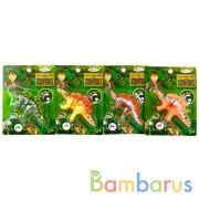 ЗАВОДНАЯ ИГРУШКА "ИГРАЕМ ВМЕСТЕ" ДИНОЗАВР, ЦВЕТ В АССОРТ. НА КАРТ. (РУСС. УП.) в кор.2*60шт | фото №0