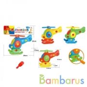 Конструктор с ключом, вертолет в ассорт. 899-14 в пак. в кор.2*108шт | фото №0