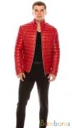Красная мужская кожаная куртка | фото №0