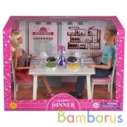 Набор из 2-х кукол гнущиеся (муж+жена), с мебелью, с аксесс. в кор. в кор.12наб | фото №0