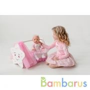 КРОВАТКА ДЛЯ КУКОЛ ЗВЕЗДОЧКА С ПОСТЕЛЬНЫМ БЕЛЬЕМ, БАЛДАХИНОМ ("DIAMOND STAR" БЕЛАЯ) в кор.4шт | фото №0