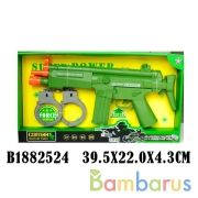 Набор оружия (автомат+наручники) на бат. звук+вибро HY9004-5 в кор. в кор.2*36шт | фото №0