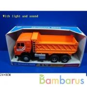 Машина самосвал свет+звук, открыв. двери, откид. кабина 9099D в русс. кор.. 24*8см в кор.2*12шт | фото №0