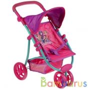 Коляска-книжка ФЕЕРИНКИ мет, 4*14см рез повор.рем корз. 38.5*58.5*52.5 кор КАРАПУЗ в кор.6шт | фото №0