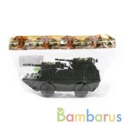 Машина инерц. военная бронемашина, подвиж. детали в пак. 17*8*9см в кор.2*150шт | фото №0
