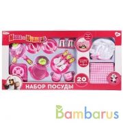 Набор посуды Маша и Медведь с колпаком и фартуком в русс. кор. ТМ "Играем вместе" в кор.2*6шт | фото №0