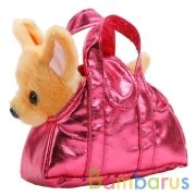 Собака в сумочке чихуахуа 18см в пак. (русс. уп.) ТМ "Мой питомец" в кор.24шт | фото №0