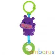 Погремушка со съемным кольцом ТМ Умка "Бегемотик" на блистере (русс. уп.) в кор.144шт | фото №0