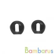 Силиконовые амбушюры для наушников Airpods Black (комплект из 2 шт.) | фото №0