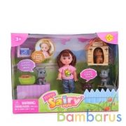 Кукла с 3-мя кошками и собакой, с аксесс., в ассорт. в кор. в кор.2*36шт | фото №0