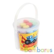 Мелки цветные асфальтовые для творчества, Синий ТРАКТОР 12 шт (6 цв), в ведре MultiArt в кор.24шт | фото №0