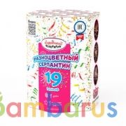 Народный Фейерверк НФ7064 Батарея салютов Разноцветный серпантин (1"х19) Фейерверк | фото №0