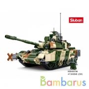 Конструктор пласт. танк с фигурками, 758дет. в русс. кор. в кор.12шт | фото №0