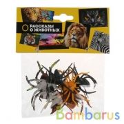 Набор из 8-и пауков "Играем Вместе" 5см, цвет в ассорт. в пак. в кор.48наб | фото №0