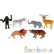 Игрушка пластизоль Играем Вместе Животные Африки (6 шт) в ассорт. в пак. с хедером в кор.2*96шт | фото №0