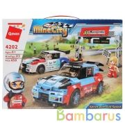 Конструктор пласт. 2 гоночные машины, с фигурками и аксесс., 450дет. в кор. в кор.12шт | фото №0