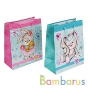 Играем Вместе. Зайка. Пакет подарочный 26х32х14см, глянцевый в пак. уп-12шт в кор.6уп | фото №0