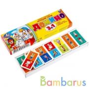 Домино пластмассовое Любимые герои. К.Чуковский. Союзмультфильм. 3-в-1 в кор. Умные игры в кор.100шт | фото №0