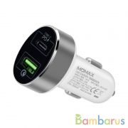 Автомобильное зарядное устройство MOMAX UC10 USB + Type-C Quick Charge 3.0 36W (Белый) | фото №0
