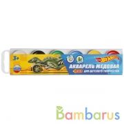 Акварель мед. "Hotwheels" 6цв. б/к в карт.кор. с европодвесом, круглые кюветы в кор.30шт | фото №0