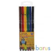 Фломастеры Синий ТРАКТОР 6цв, трёхгран Умка в кор.4*24шт | фото №0