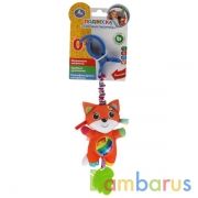 Текстильная игрушка погремушка лиса на блистере Умка в кор.300шт | фото №0