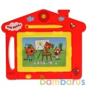 Доска для рисования Три Кота магнитная, ч/б, 22*19см ИГРАЕМ ВМЕСТЕ в кор.2*96шт | фото №0