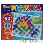 Мозаика пластиковая. 80 фишек. 4 цвета. Поле 195х155мм. В картонной коробке Умные игры в кор.18шт | фото №0