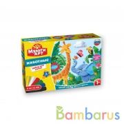 Набор с тестом для лепки и формочками животные, 24 см МУЛЬТИ АРТ в кор.8шт | фото №0