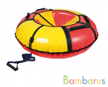 Надувная ватрушка (тюбинг) 110см "Классик" ТБ1К-110/КЖ, Nika, красный/желтый с автокамерой, уп.1 | фото №0